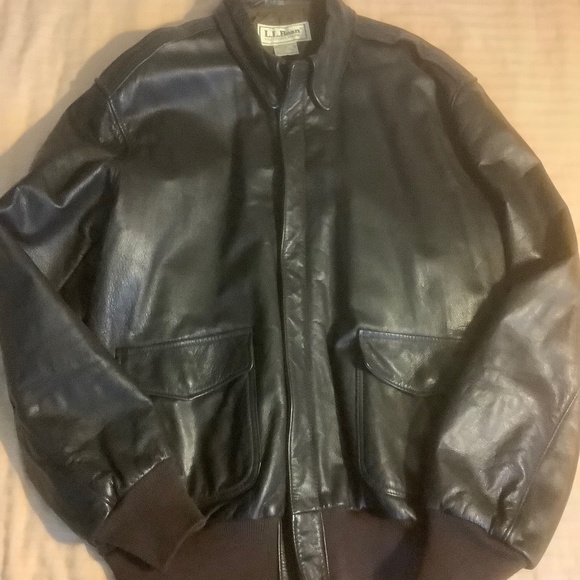 L.L. Bean Jackets & Coats Vintage Ll Bean Leather Bomber Jacket